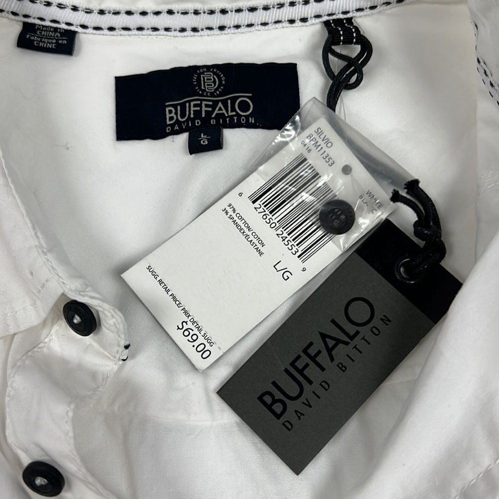 Nwt Buffalo David Bitton Men’s Short Sleeve Button Down Shirt Size Large — image 3 of 6